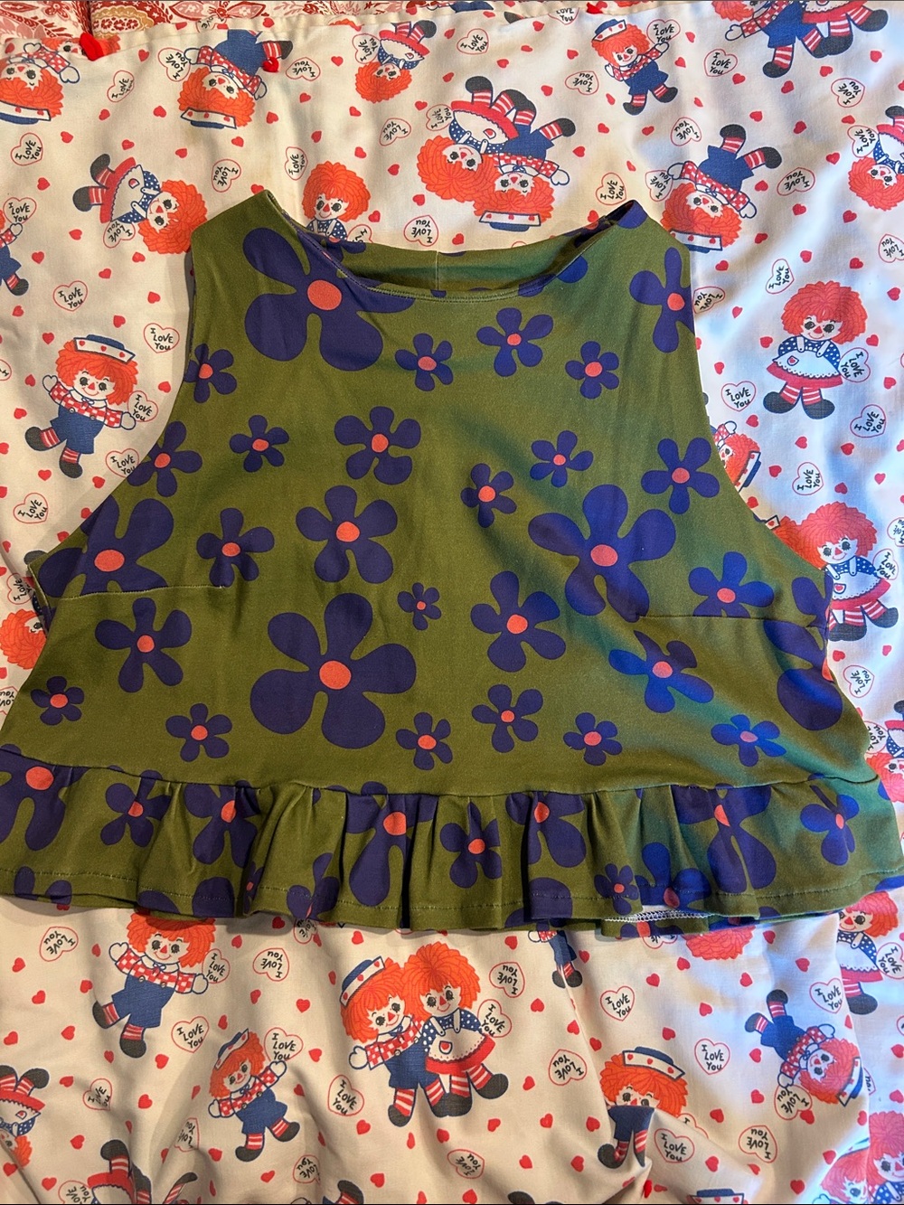 K.S. Garner groovy cropped top